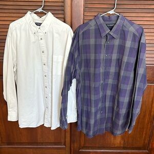 2 for 1 -Roundtree &Yorke Dillards long sleeve dress shirts size 2XT
